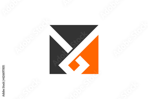 Free Download V initial logo design geometric literal icon symbol - GFXLoad
