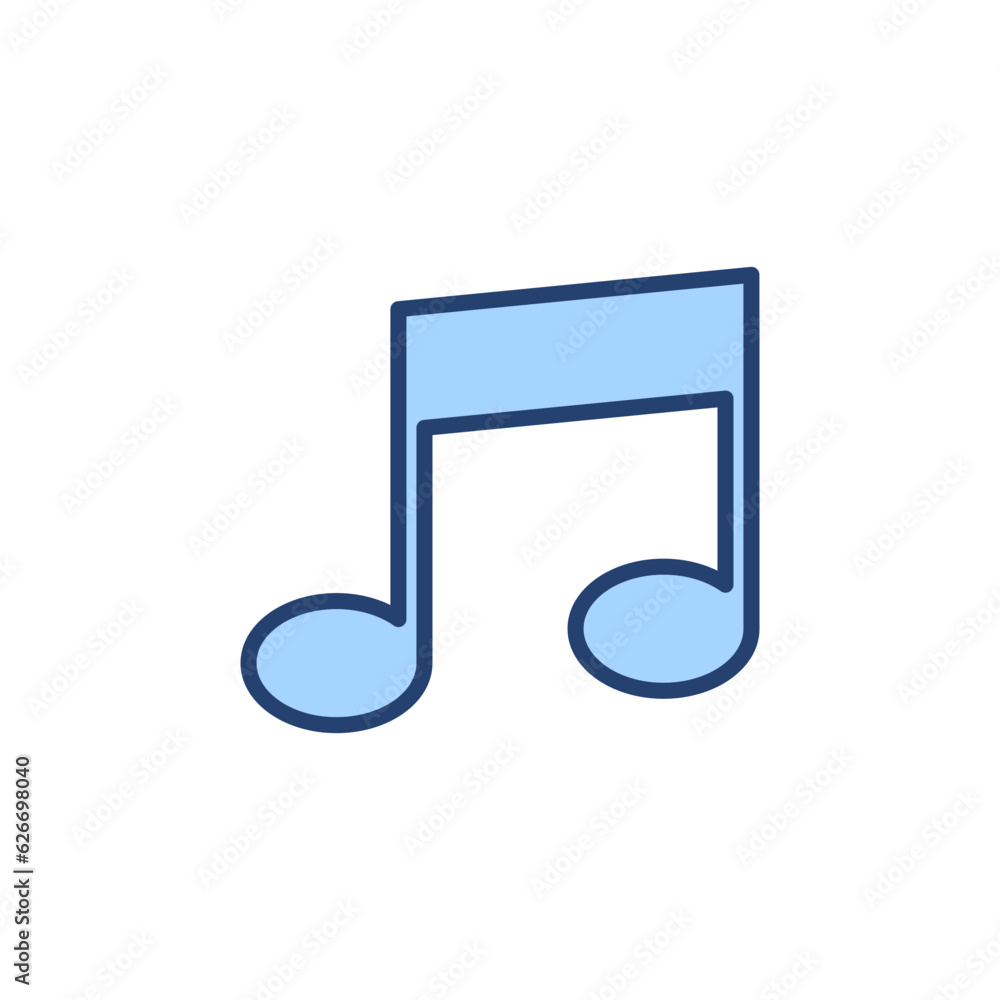 Music icon vector. note music sign and symbol Music icon vector. note music sign and symbol