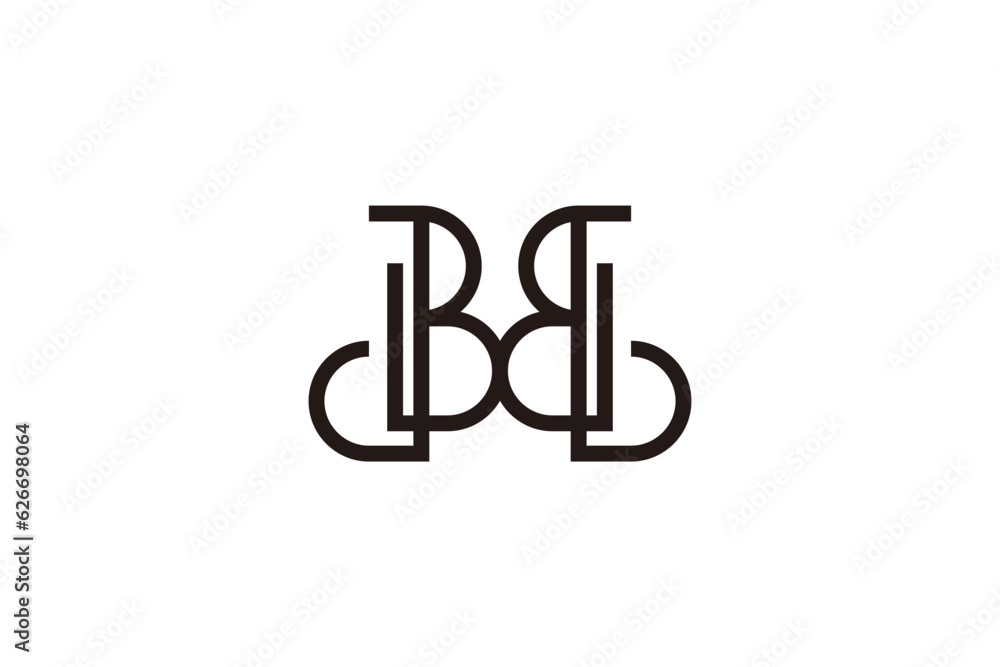 B initial logo letter icon symbol illustration vector shape B initial logo letter icon symbol illustration vector shape