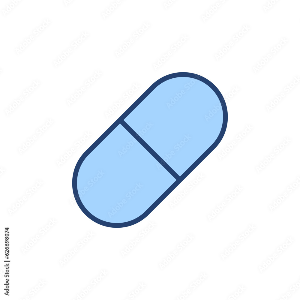 Pills icon vector. capsule icon. Drug sign and symbol Pills icon vector. capsule icon. Drug sign and symbol