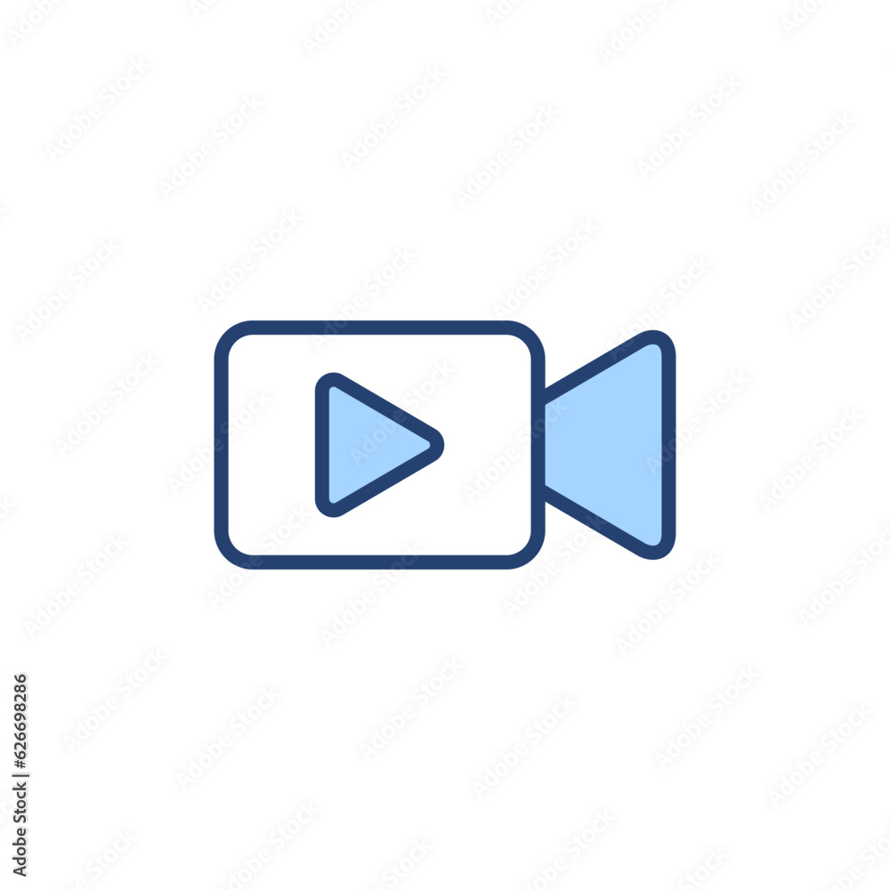 Video icon vector. video camera sign and symbol. movie sign. cinema Video icon vector. video camera sign and symbol. movie sign. cinema