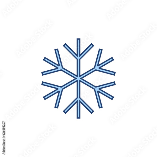 Snow icon vector. snowflake sign and symbol