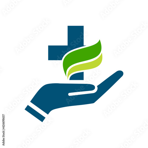 Medical care, treatment service, medicine, diagnostic centre and healthcare logo design.