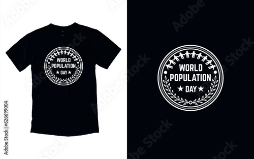 One World, One Humanity, Population Day Unity, T-shirt Design