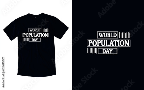 One World, One Humanity, Population Day Unity, T-shirt Design