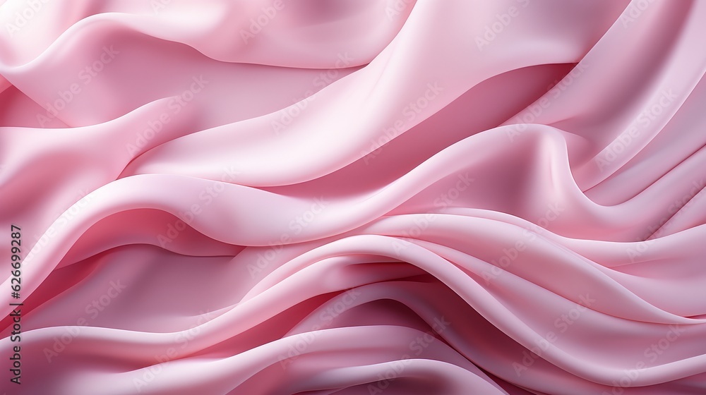 Obraz premium A background of soft silky pink semi transparent fabric. Generative AI. 