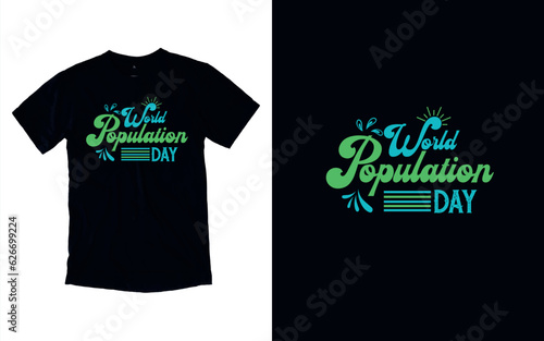 One World, One Humanity, Population Day Unity, T-shirt Design