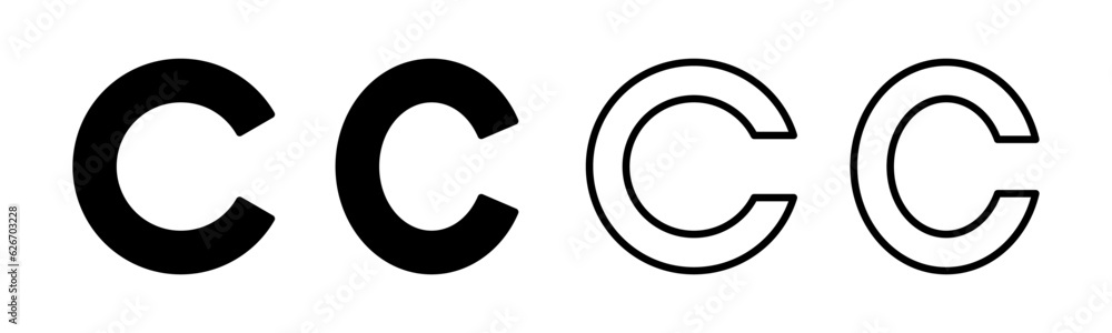 Copyright icon set illustration. copyright sign and symbol Copyright icon set illustration. copyright sign and symbol