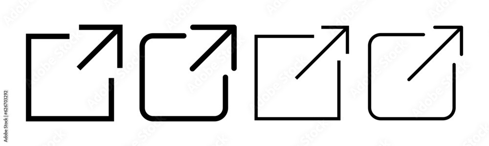 External link icon set illustration. link sign and symbol. hyperlink symbol External link icon set illustration. link sign and symbol. hyperlink symbol