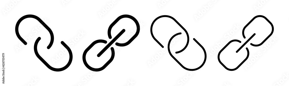 Link icon set illustration. Hyperlink chain sign and symbol Link icon set illustration. Hyperlink chain sign and symbol