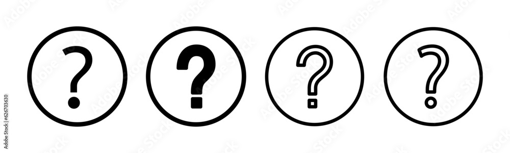 Question icon set illustration. question mark sign and symbol Question icon set illustration. question mark sign and symbol