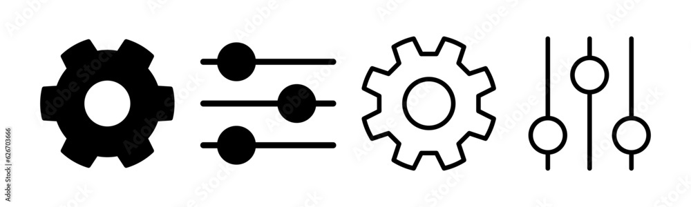 setting Icon set illustration. Cog settings sign and symbol. Gear Sign setting Icon set illustration. Cog settings sign and symbol. Gear Sign
