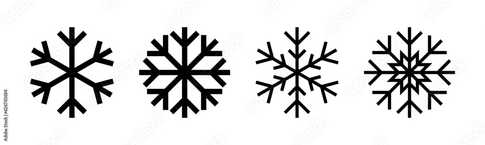Snow icon set illustration. snowflake sign and symbol Snow icon set illustration. snowflake sign and symbol