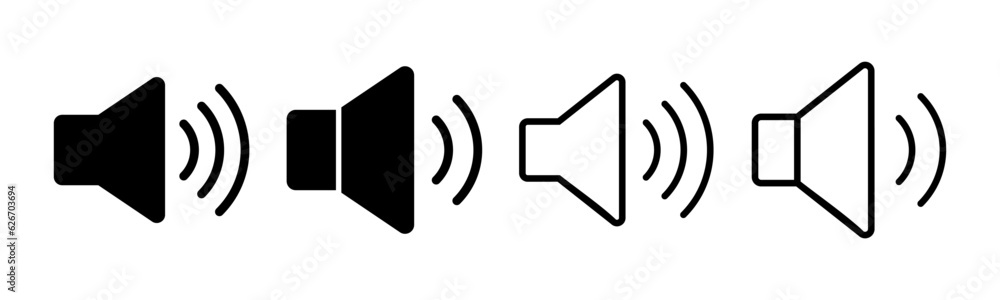 Speaker icon set illustration. volume sign and symbol. loudspeaker icon. sound symbol Speaker icon set illustration. volume sign and symbol. loudspeaker icon. sound symbol