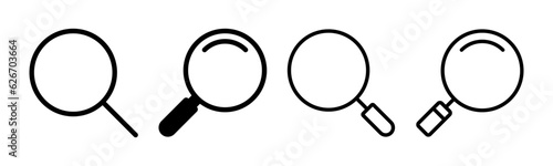 Search icon set illustration. search magnifying glass sign and symbol