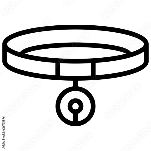 leash icon illustration design with outline
