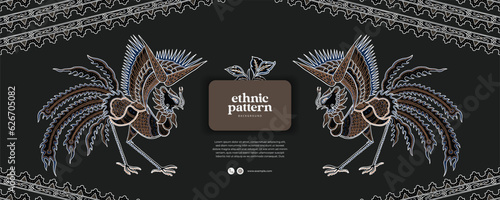 luxury and elegant batik style template design illustration for fabric