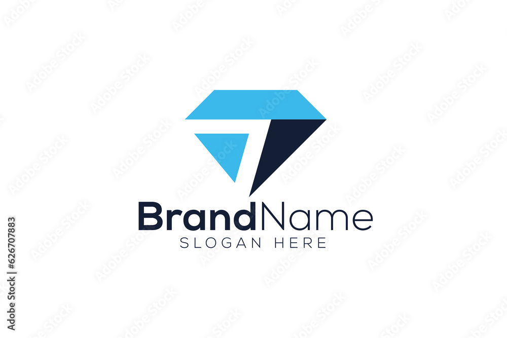 Trendy Professional Diamond arrow logo design vector template