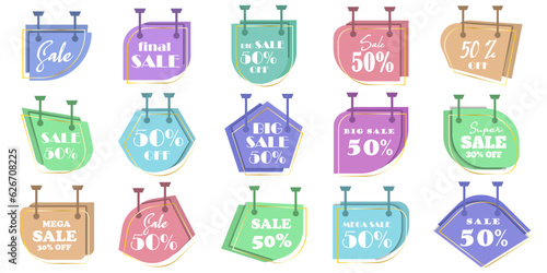Set of Sale Elements badges. Template banner shopping badges, Sale tags and labels With Luxury concept Design