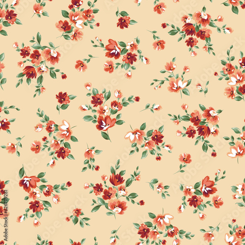 Wallpaper Mural Beautiful floral pattern perfect for textile design, Torontodigital.ca