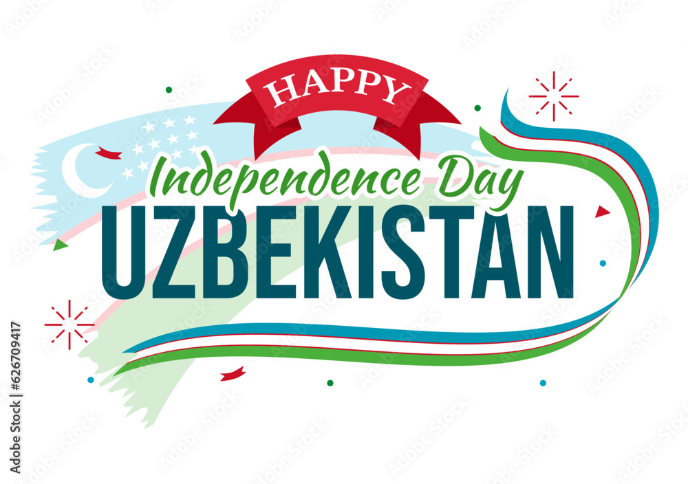 Happy Uzbekistan Independence Day Vector Illustration on 1st of