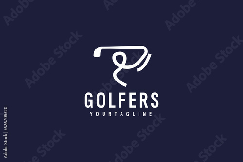 golf logo vector icon illustration