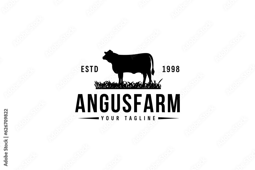 cow farm logo vector icon illustration