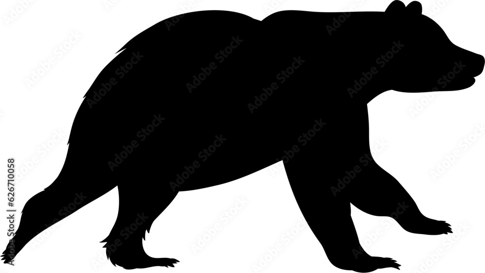 Big Bear Silhouette Wildlife Vector