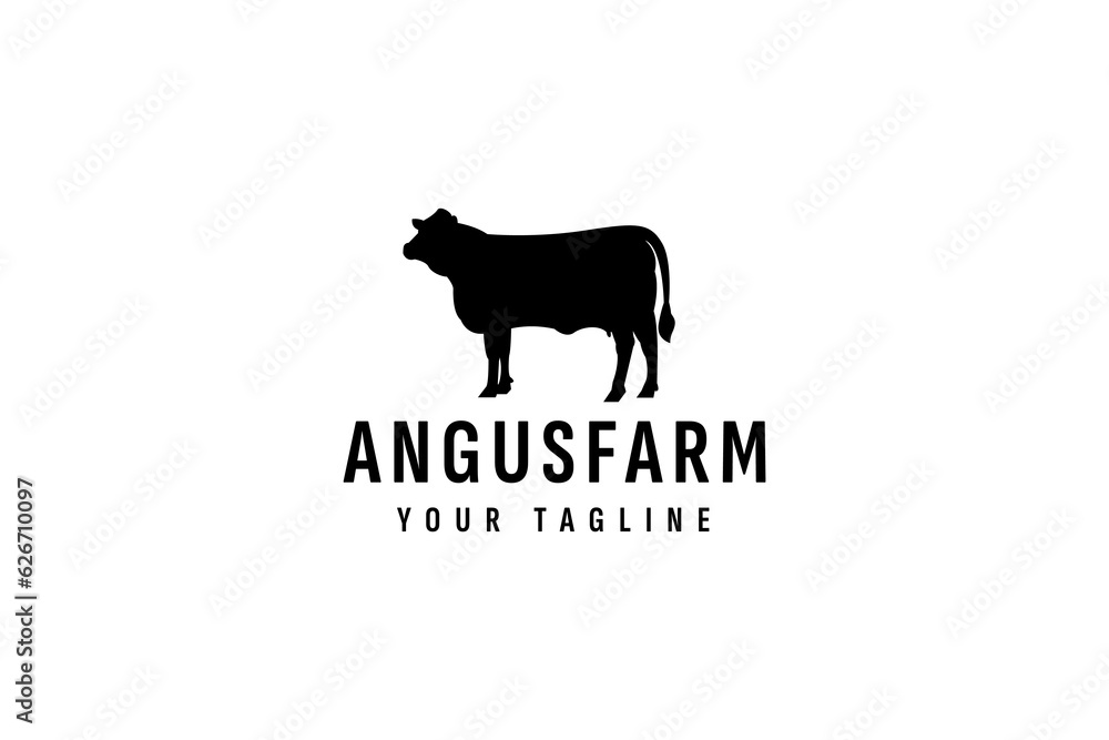 cow farm logo vector icon illustration
