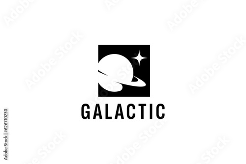 galactic logo vector icon illustration