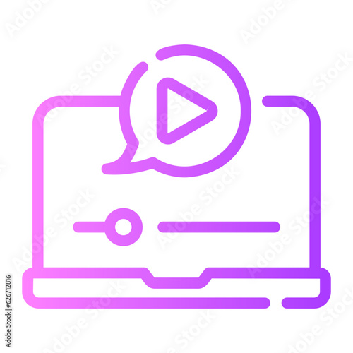 video tutorial Line Gradient Icon