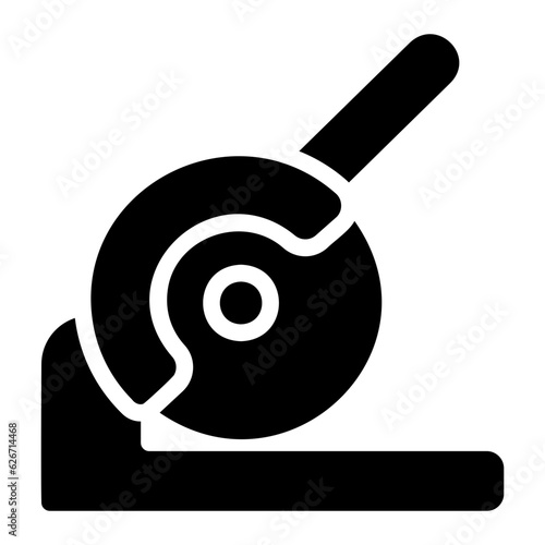 miter saw glyph icon