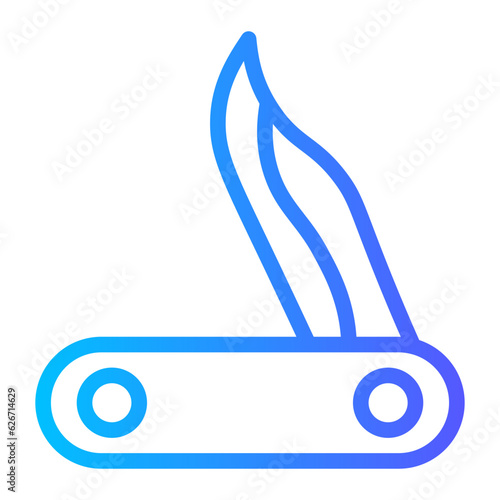 pocket knife gradient icon
