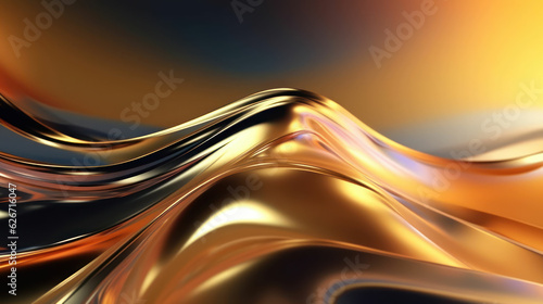 Background of golden waves