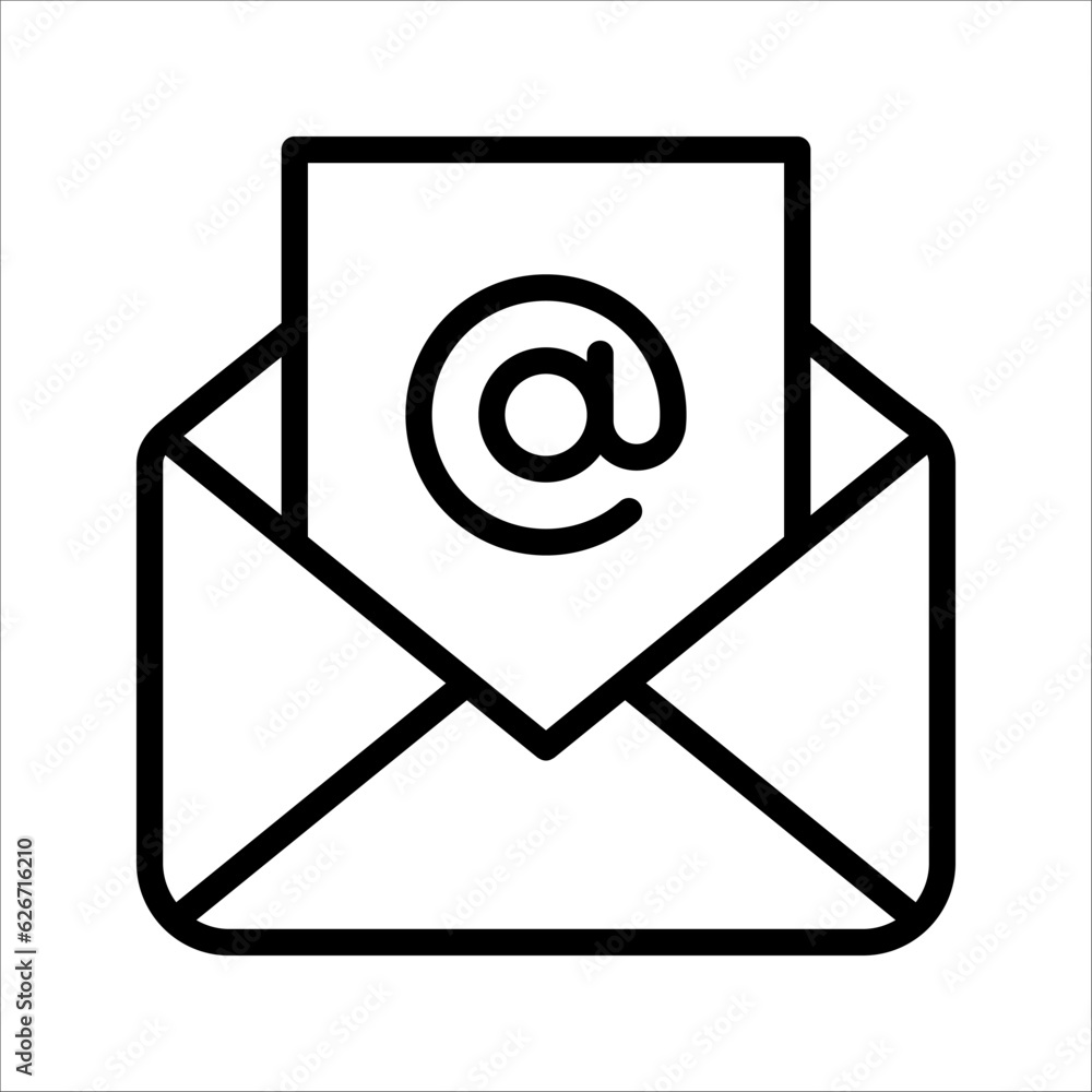 Mail envelope icon in flat style. Email message vector illustration on white isolated background. Mail envelope icon in flat style. Email message vector illustration on white isolated background.