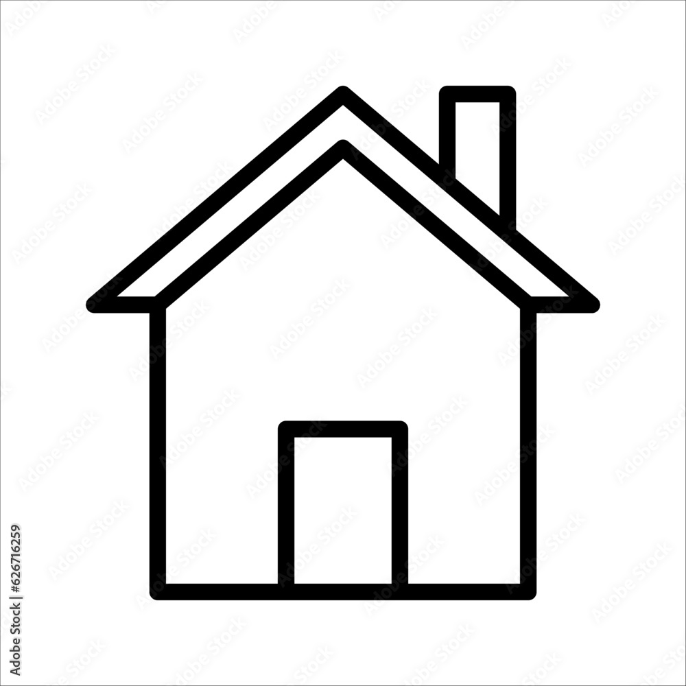 Home icon vector. House, real estate icon symbol vector illustration on white background Home icon vector. House, real estate icon symbol vector illustration on white background