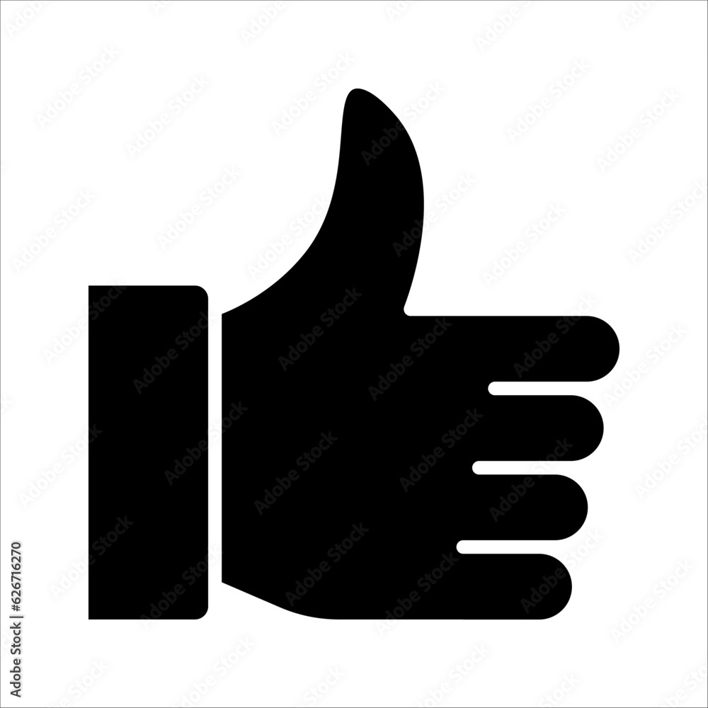 Like icon. Hand like. Thumb up. Outline love symbol. Social media sign. vector illustration on white background Like icon. Hand like. Thumb up. Outline love symbol. Social media sign. vector illustration on white background