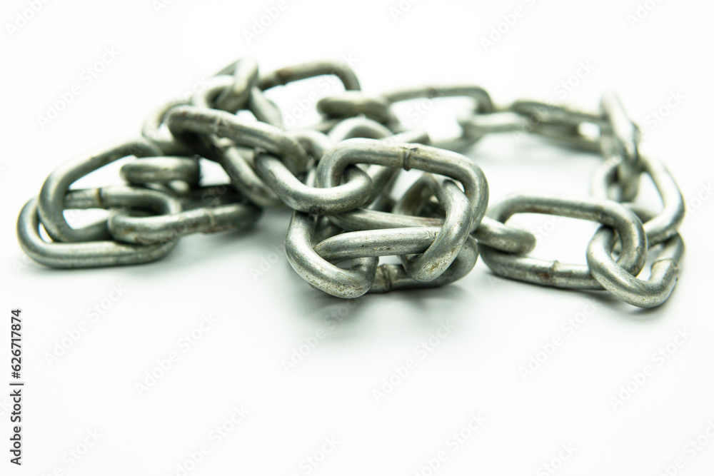 Metal chain isolated on white background Metal chain isolated on white background