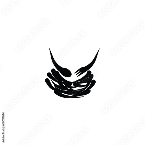 nest restaurant abstract design logo