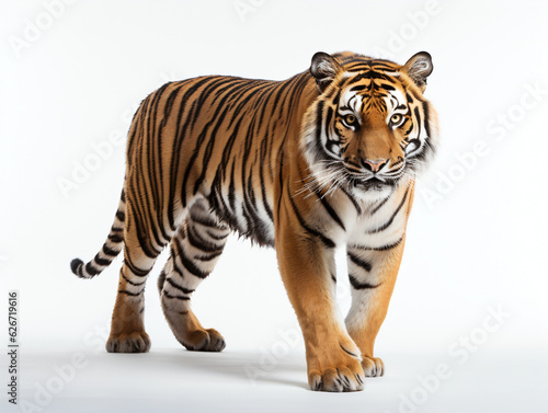 Tiger stood on a white background © TheCoopers