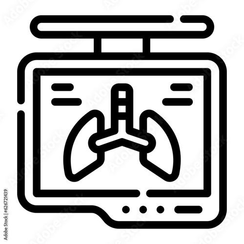 x ray Line Icon