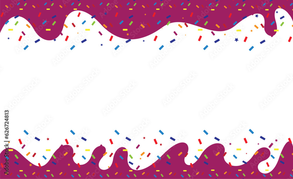 falling decorative sprinkles banner background falling decorative sprinkles banner background