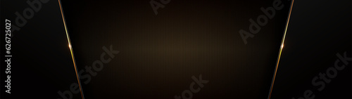 black gold background, golden light luxury image abstract, straight lines overlap layer shadow gradients space composition for banner, flyer cover layout, website template design