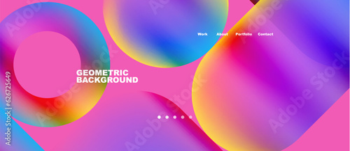 Round shapes and circles with liquid gradients