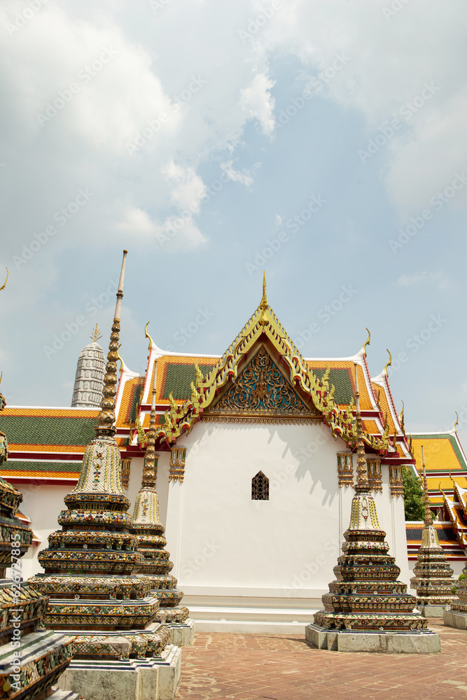 Fototapeta premium Thai temple landscape, traditional temple 