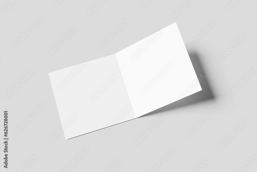 Blank Bifold Paper Mockup Blank Bifold Paper Mockup
