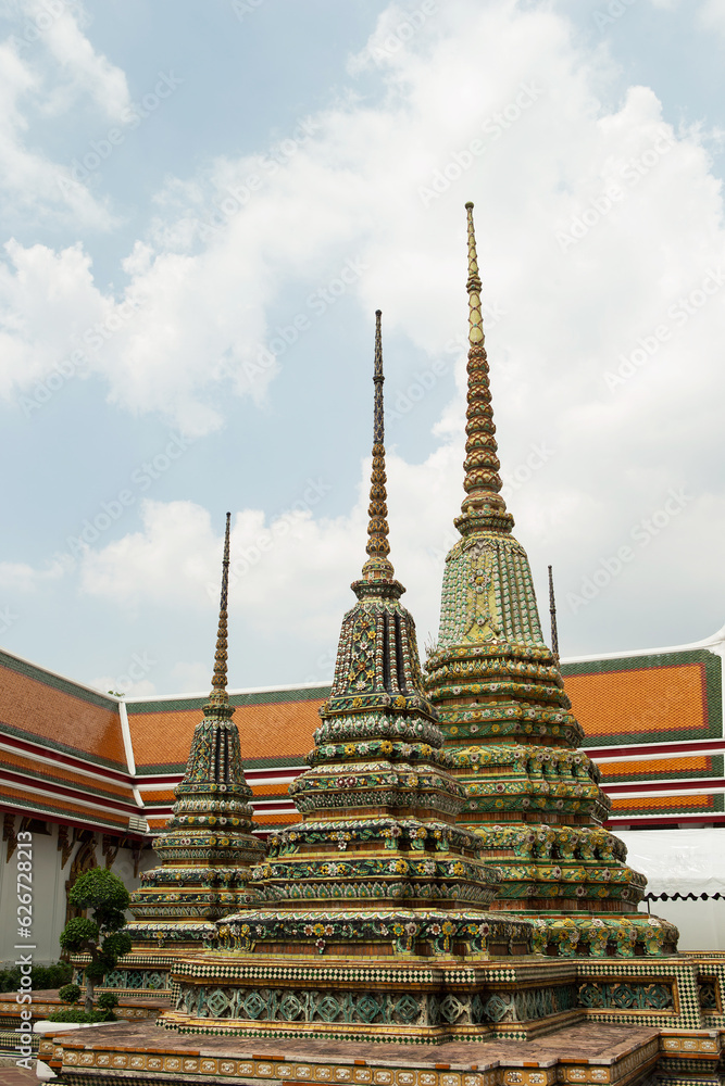 Fototapeta premium Thai temple landscape, traditional temple 