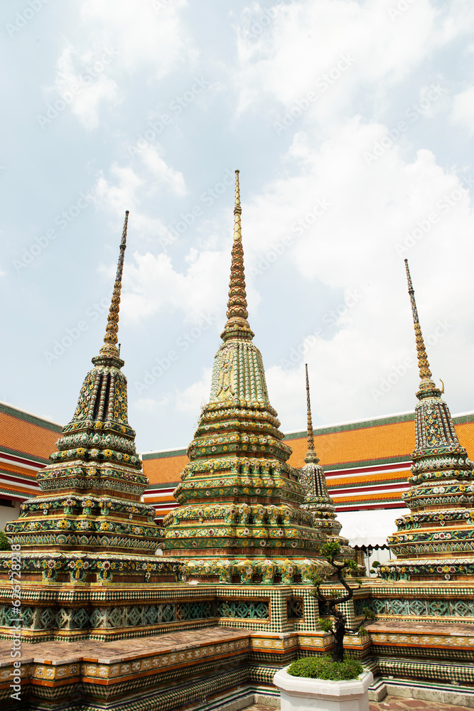 Fototapeta premium Thai temple landscape, traditional temple 
