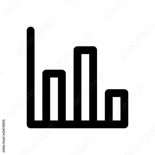 bar chart line icon