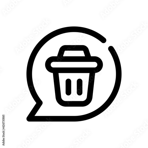 delete message line icon